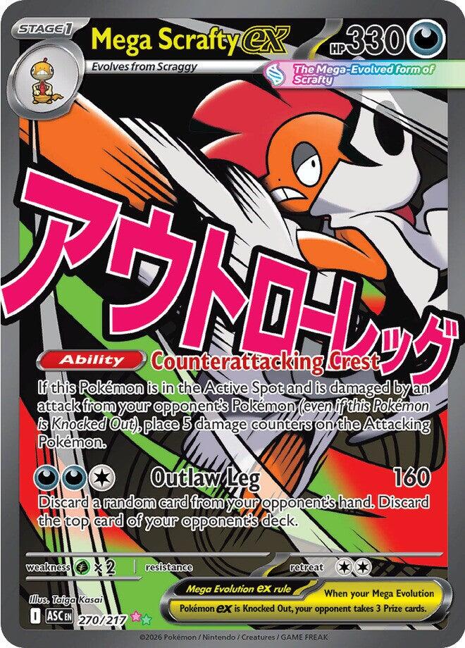 Mega Scrafty ex - 270/217 - Mega Attack Rare - Ascended Heroes