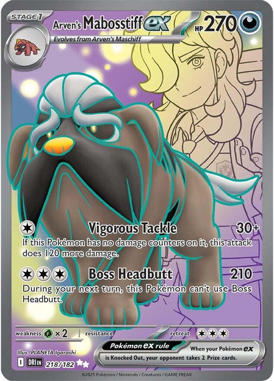 Arven's Mabosstiff ex - 218/182 - Ultra Rare - Destined Rivals