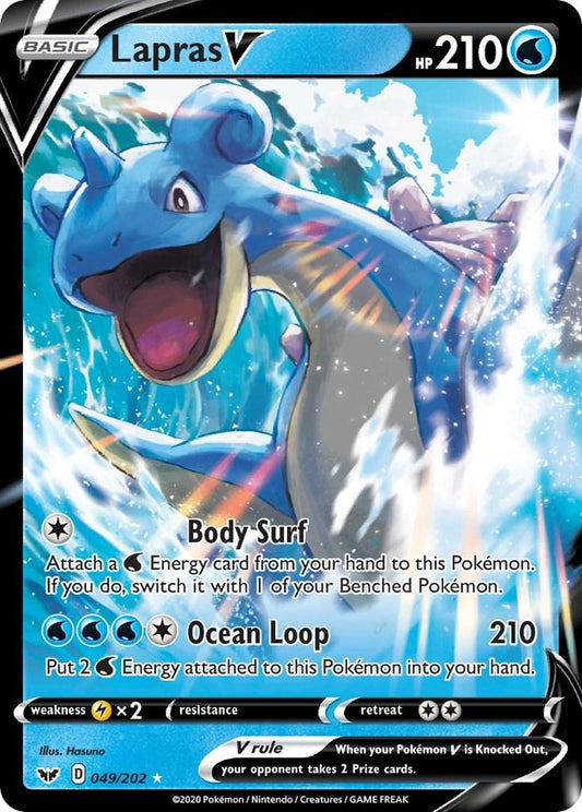 Lapras V - 049/202 - Ultra Rare - Sword & Shield