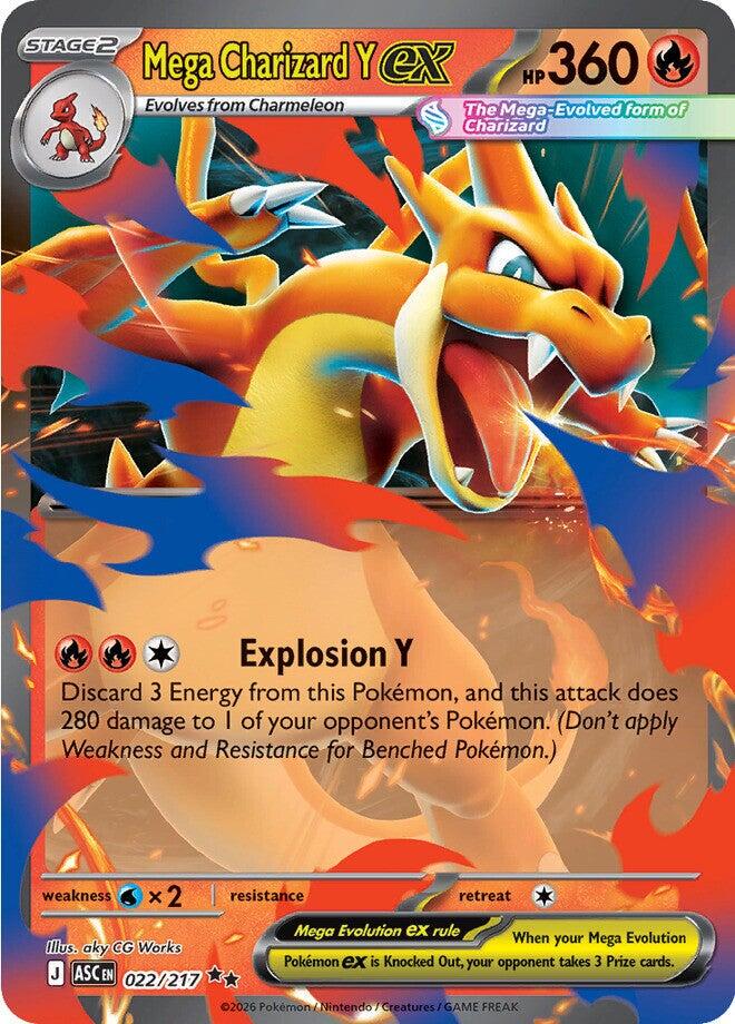 Mega Charizard Y ex - 022/217 - Double Rare - Ascended Heroes