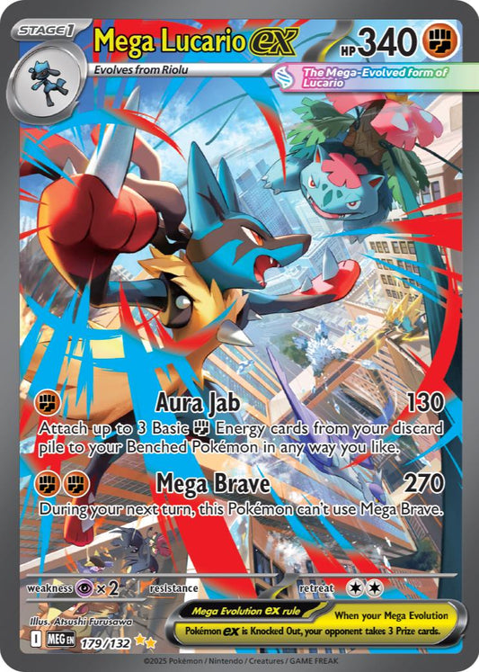 Mega Lucario Ex - 179/132 - Special Illustration Rare - Mega Evolution