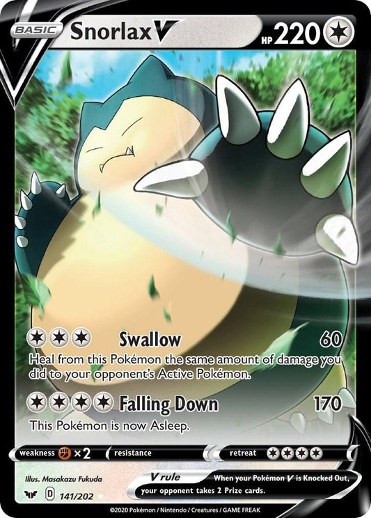 Snorlax V - 141/202 - Ultra Rare - Sword & Shield